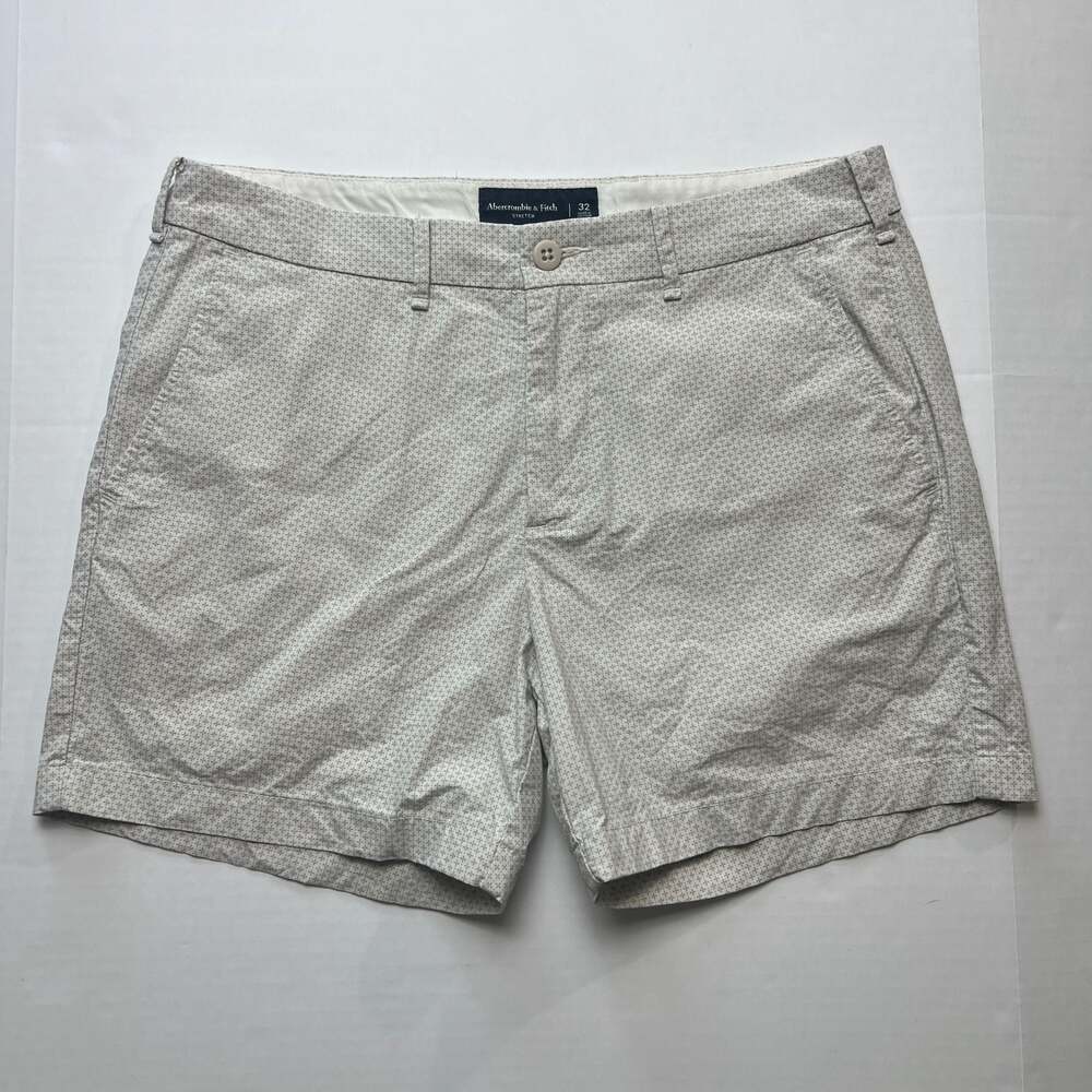 Abercrombie & Fitch Men's Stretch Geometric Pattern Chino Shorts Size 32